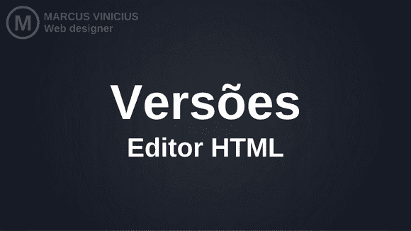 Versões - editor HTML